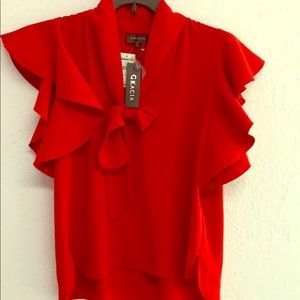 Gracia red blouse